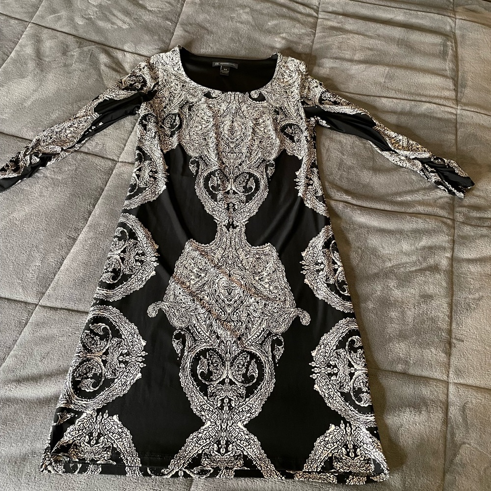 Black and White Jersey Dress